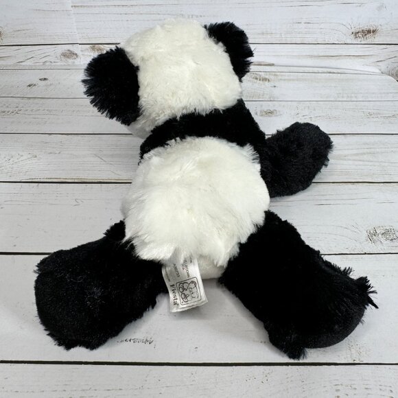 Aurora World Realistic Panda 10" Plush Stuffed Animal Black White Laying Down - Picture 4 of 7